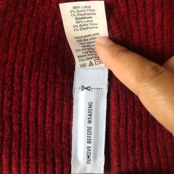 ❌sold❌Madewell $40 MSRP Wool Cozy-Knit Beanie Burgundy / Red #07792 SUPER WARM - Picture 5 of 8